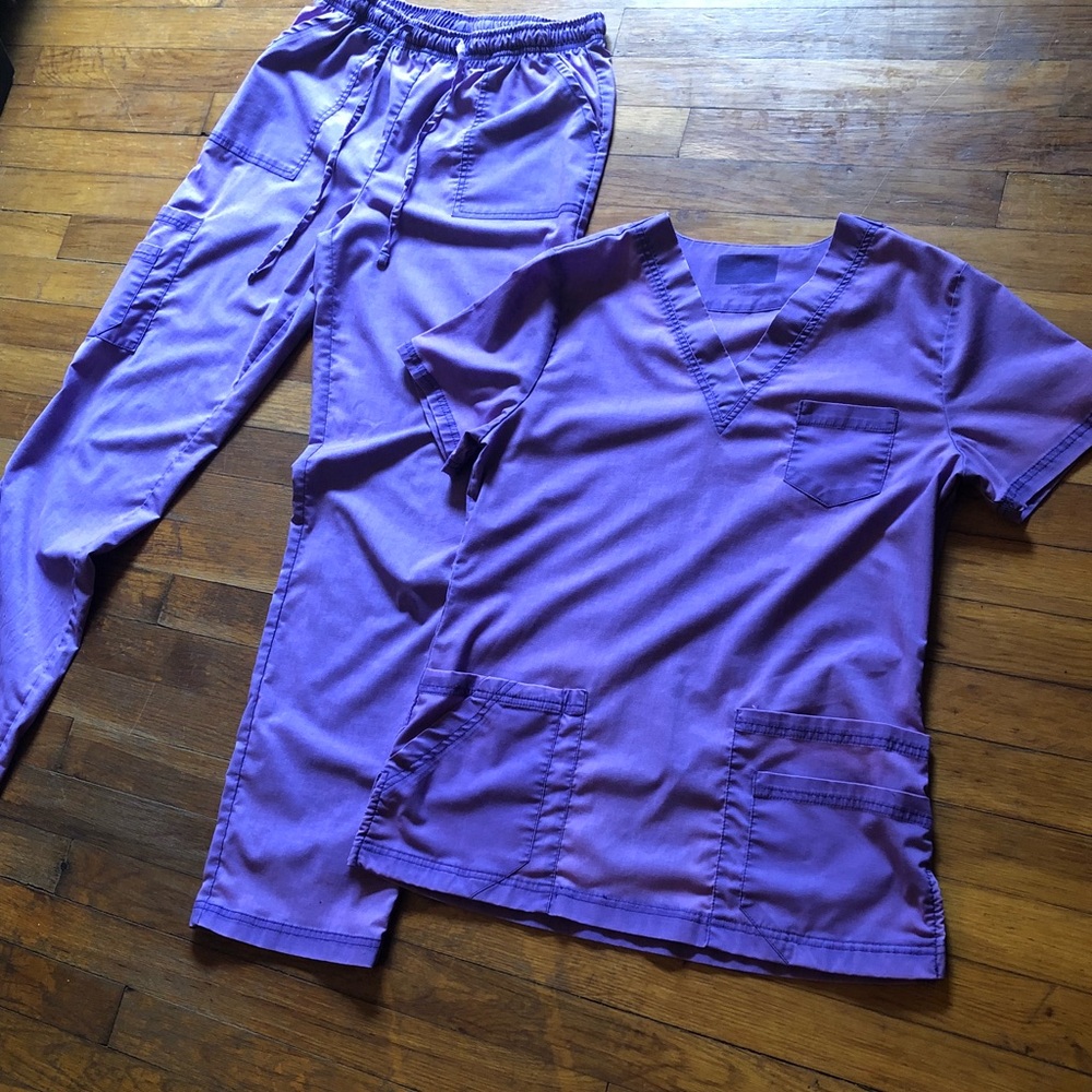 Purple Jeanish Scrubs